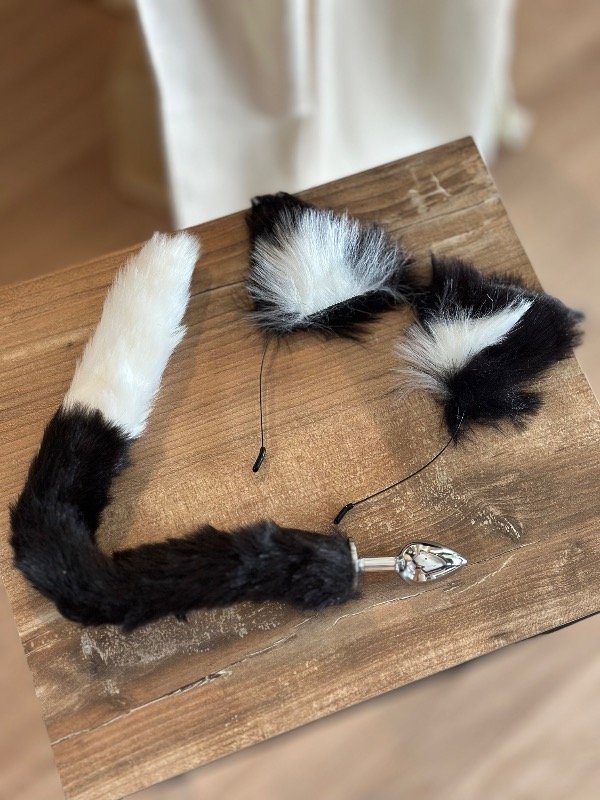 Producto - PLUG ANAL COLA DE ZORRO + VINCHA ZORRINO