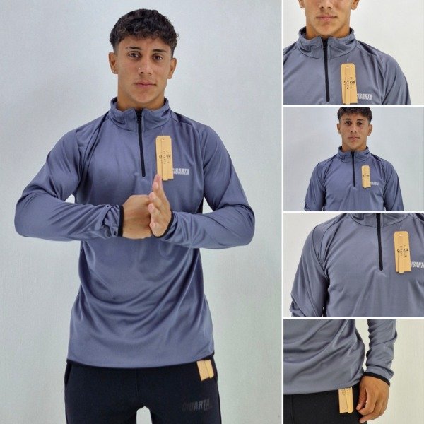 Producto - Buzo segunda Piel Mod Agil Medio cierre Gris