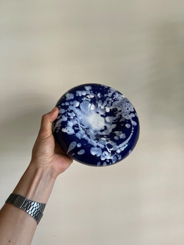 Producto - Centro de mesa/cenicero azul