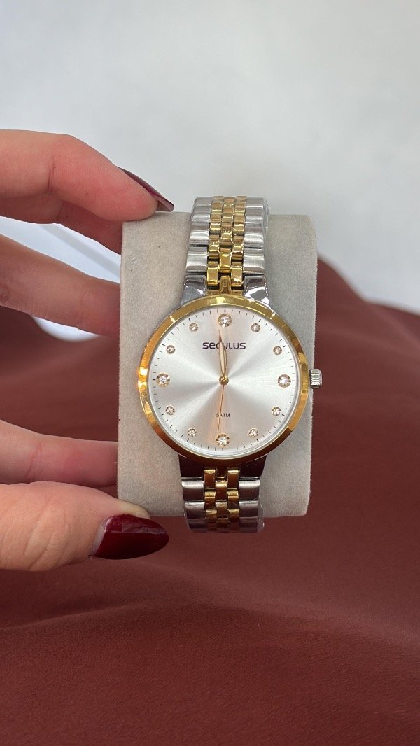 Producto - Reloj marca seculos original con circonio redondos (a pedido)