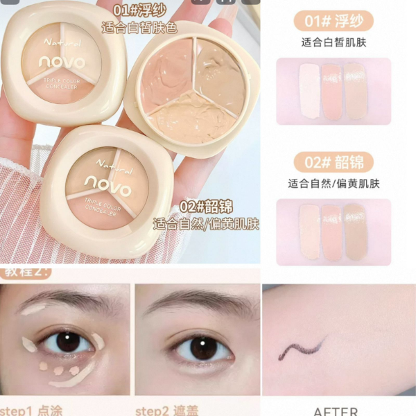 Producto - Correctores en crema x3 Novo