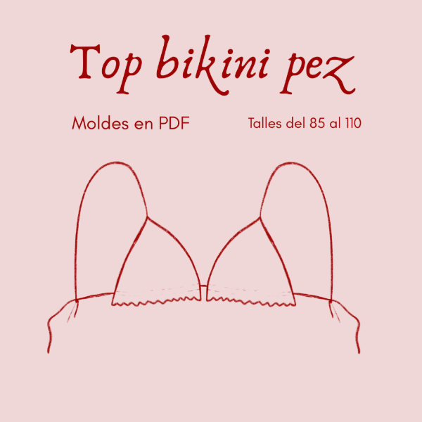 Producto - Molde en PDF - Top bikini pez