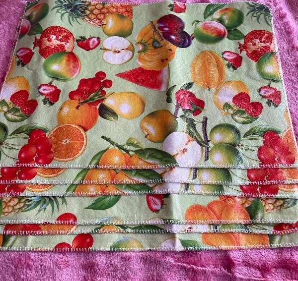 Producto - Pack de 6 individuales de mesa de ecocuero con Felpa - 3
