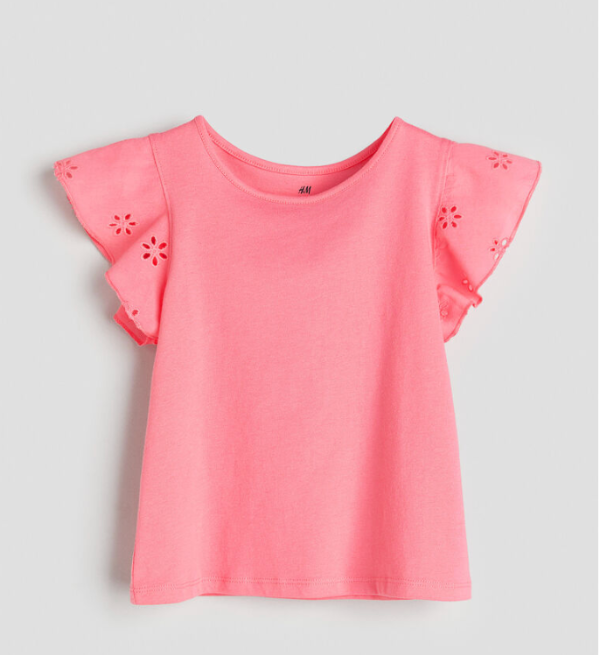 Producto - Remera para Niñas Marca H M Pink Broderie