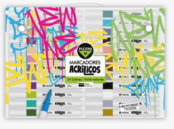 Producto - MARCADORES PIZZINI ACRILICOS x24