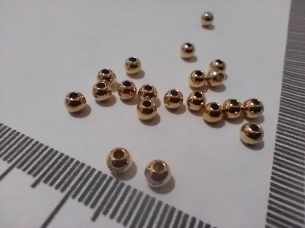 Producto - Bolita dorada pase fino 4mm