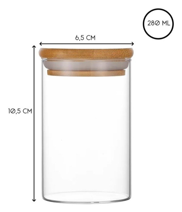 Producto - Frasco con tapa de bambú hermético - 4