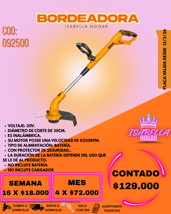 Producto - BORDEADORA INALAMBRICA