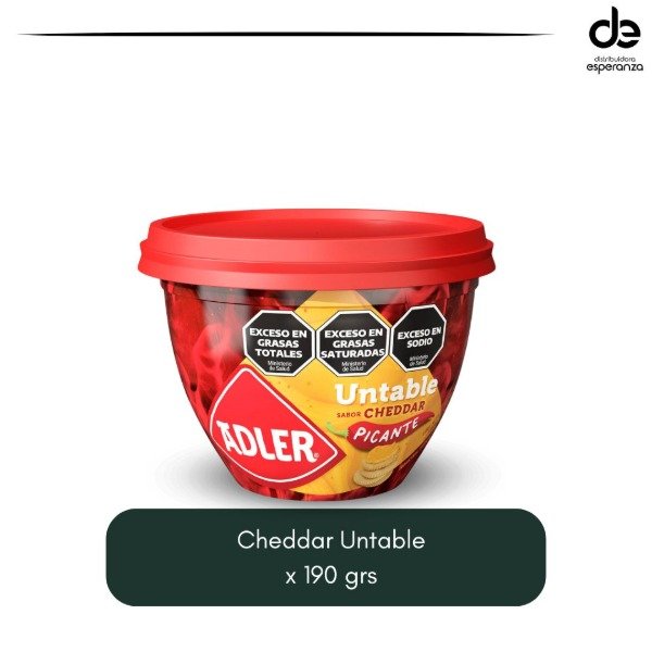 Producto - Untable Adler x 190 grs cheddar picante