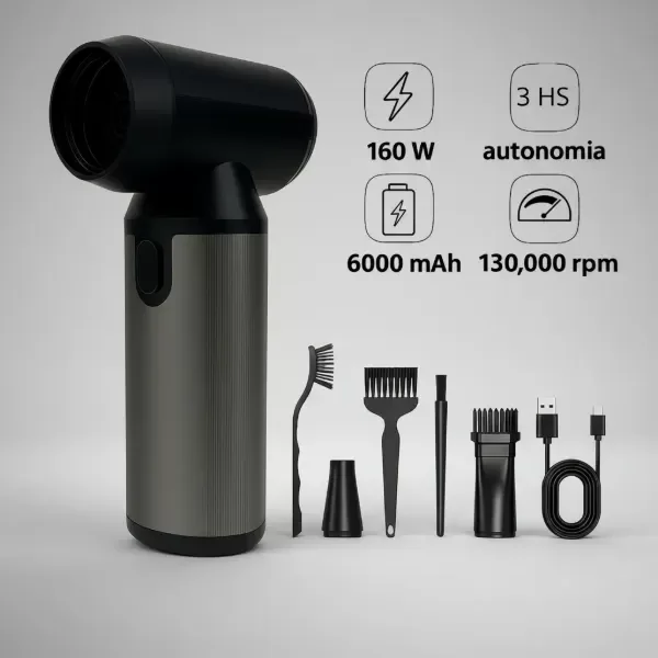 Producto - Sopladora Inalámbrica JD SNVF-174 Motor Brushless 130.000 RPM 3 Velocidades 160W