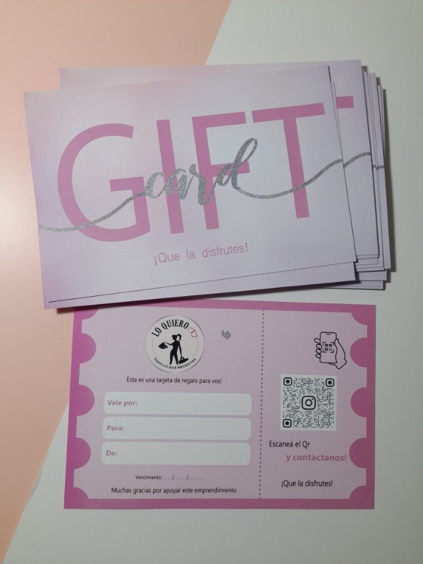 Producto - 20 Gift Card (Doble faz) papel ilustración 300gs