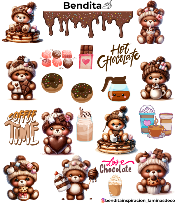 Producto - Bendita Plancha 038 Ositos chocolate y café