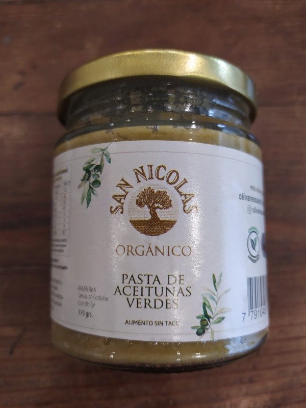 Producto - Pasta de Aceitunas Verdes Orgánicas San Nicolás 170gr