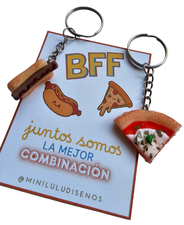 Producto - Llavero pizza y pancho