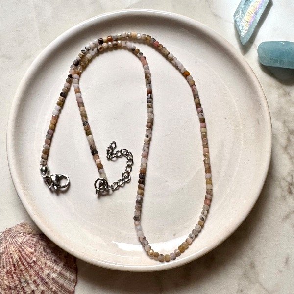 Producto - Collar facetado ópalo Rosa