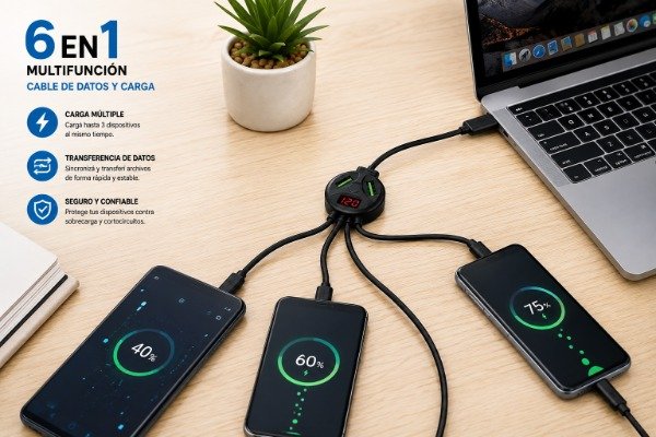 Producto - CABLE USB 6 EN 1 - IBEK - 1