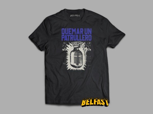 Producto - REMERA QUEMAR UN PATRULLERO AZUL