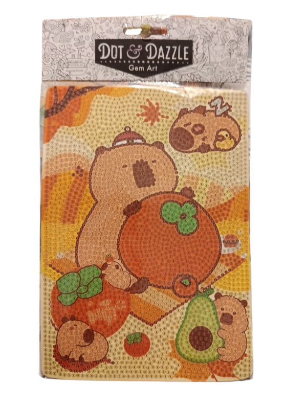 Producto - Pintura de diamantes Capibara frutas