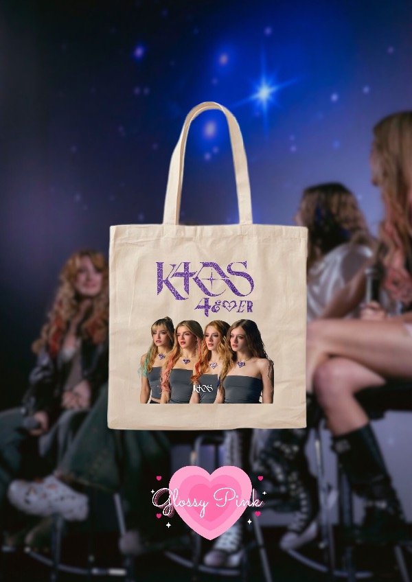 Producto - Tote Bag K4OS PURPLE - VINILO TEXTIL GLITTER