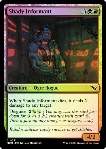Producto - Shady Informant Foil  Ravnica: Murders at Karlov Manor