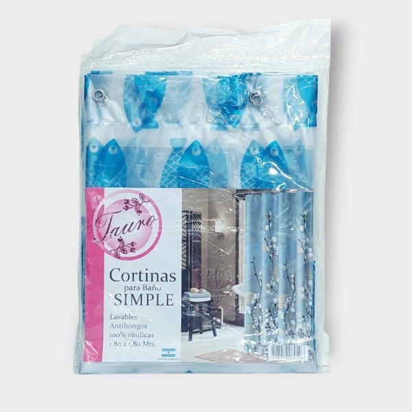 Producto - Cortina de Baño Simple Tauro Pez