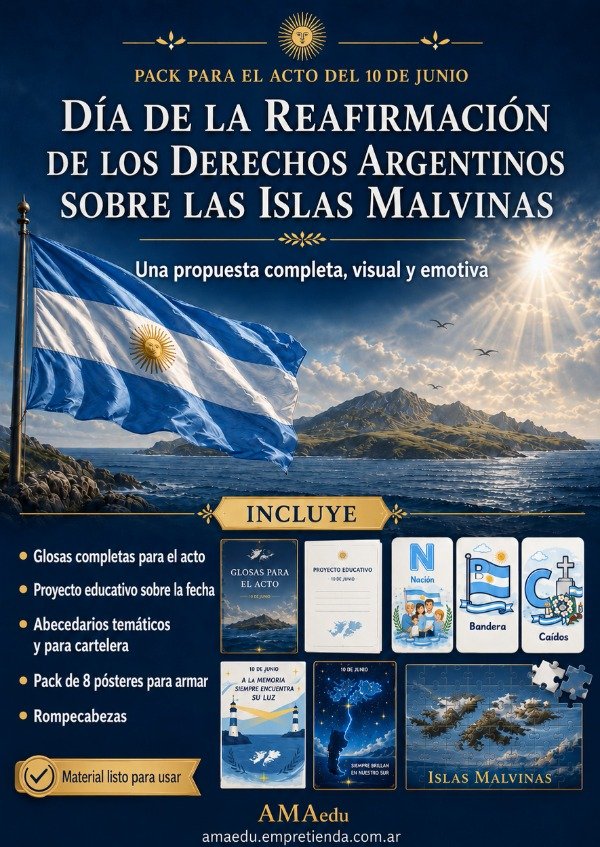 Producto - Pack Acto 10 DE JUNIO - Reafirmación de los Derechos sobre Malvinas
