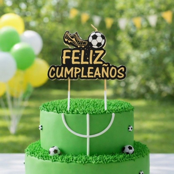 Producto - Vela Feliz Cumpleaños Fútbol