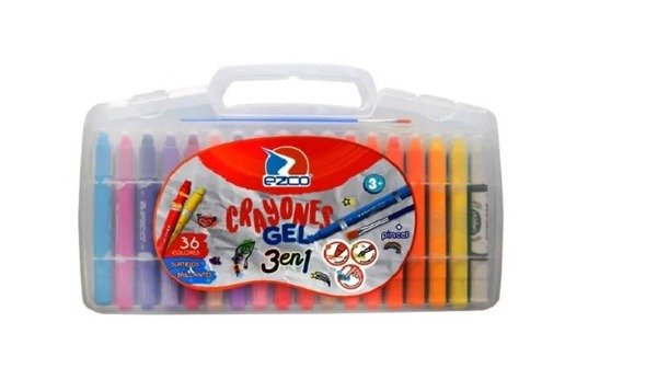 Producto - Crayones ezco gel valija x 36 unidades
