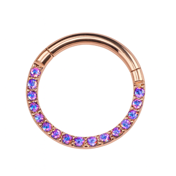 Producto - Piercing Sin Fin Clicker Cristales Violetas