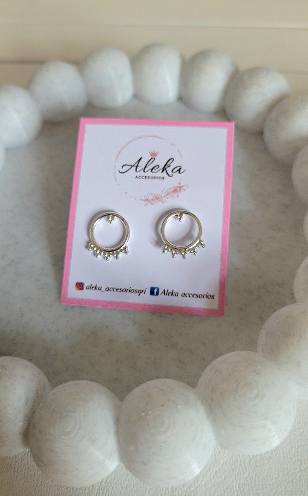 Producto - Aros hindú de acero blanco - 2
