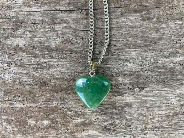 Producto - Collar Mini Corazón Cuarzo Verde