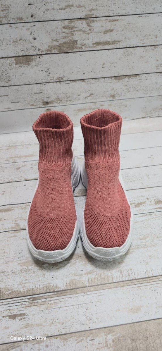 Producto - zapatilla botita media tejida rosa del 36 al 40 - 1