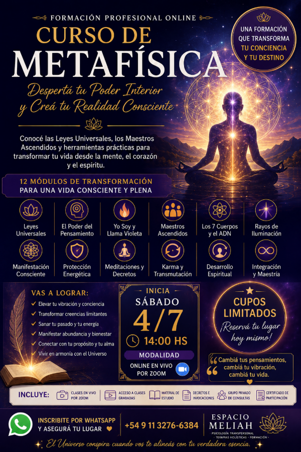 Producto - CURSO METAFISICA INTENSIVO ONLINE