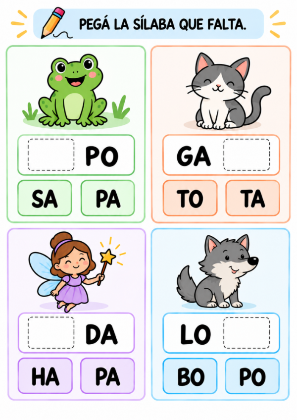 Producto - LEO, UNO Y ESCRIBO: Cuadernillo de Alfabetización Inicial y Recortables - 5
