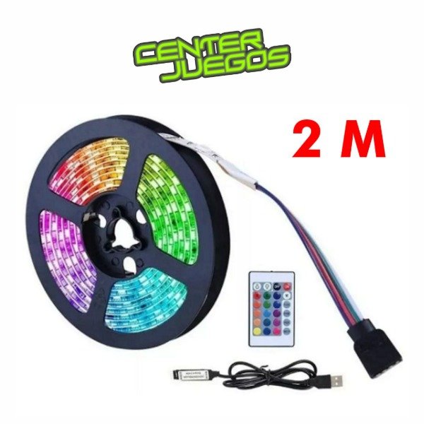 Producto - TIRA LED USB 2MT RGB + CONTROL REMOTO