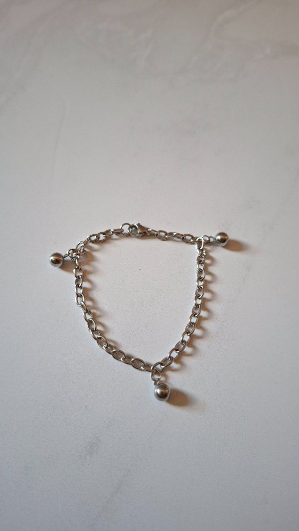 Producto - Pulsera de acero quirúrgico tres pelotitas