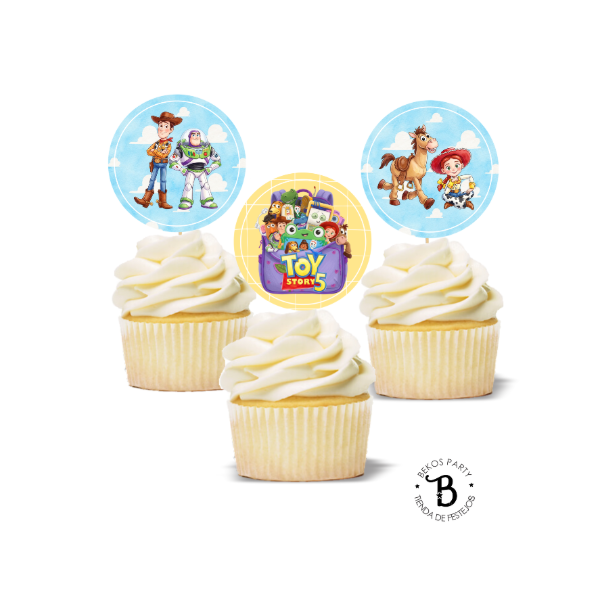 Producto - Topper cupcake redondo x 10 Toy Story 5