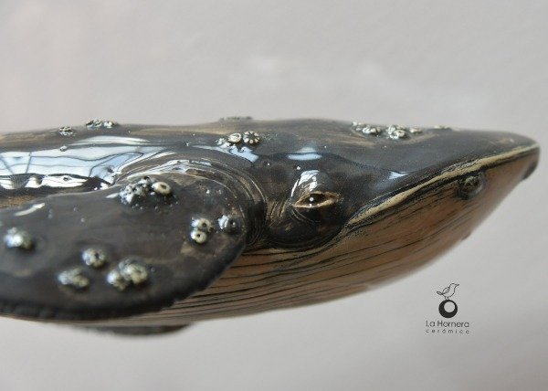 Producto - Escultura De Ballena De Cerámica Hecha A Mano Adorno Deco POR ENCARGO - 0