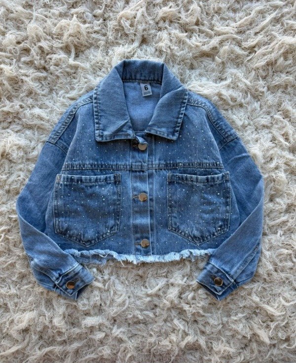 Producto - Campera de niña celeste con glitters