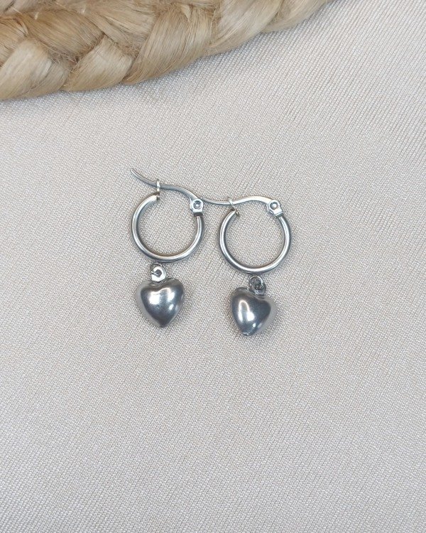 Producto - ARGOLLAS CORAZON INFLADO 1,5CM
