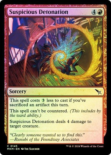 Producto - Suspicious Detonation Foil  Ravnica: Murders at Karlov Manor
