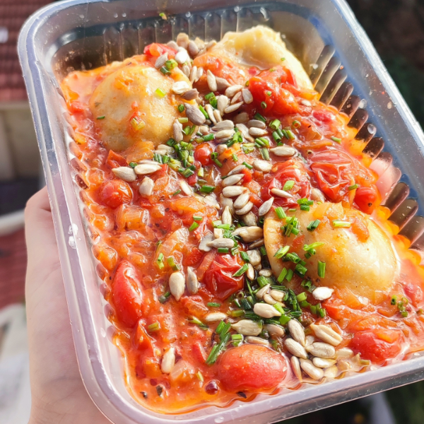 Producto - Sorrentinos caseros de espinaca y tofu con salsa