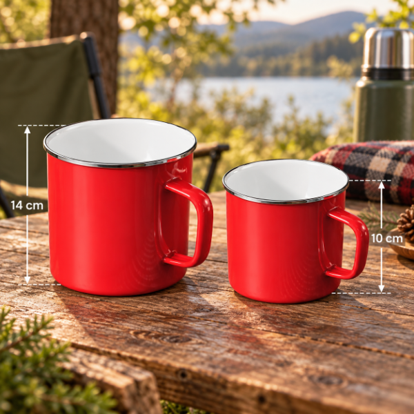 Producto - SET DE 2 JARROS ENLOZADOS 10 Y 14 CM DE ALTO - 1