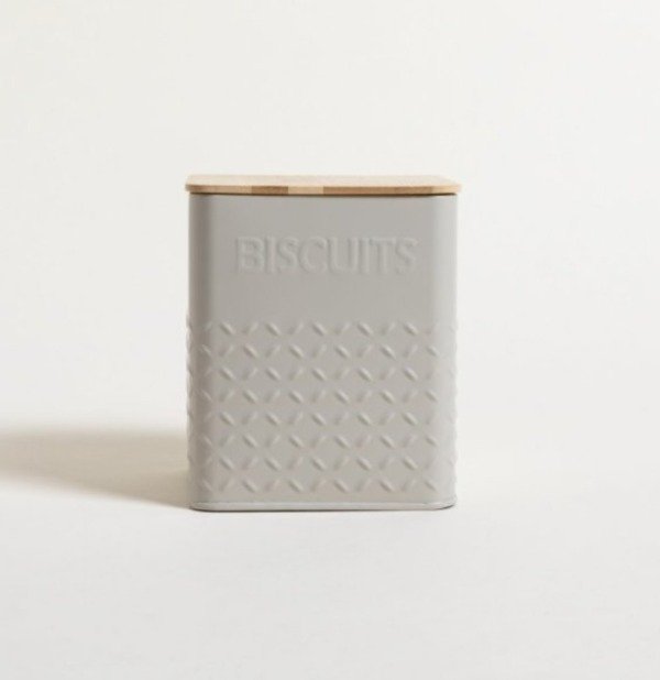 Producto - LATA CUADRADA TAPA BAMBOO GREY BISCUITS
