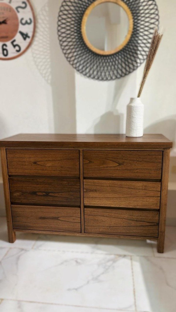 Producto - Cómoda cajonera enchapada