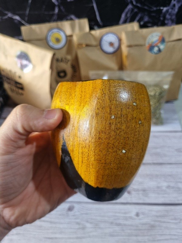 Producto - Mate Ranchero Original de Madera Laqueada. Pintado a Mano en Negro - 10