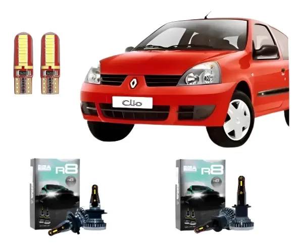 Producto - Kit Cree Led R8 Luz Baja Y Alta Renault Clio 2003-2012
