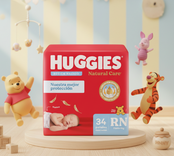 Producto - Huggies Natural Care RN x34 unidades (hasta 4 kg)