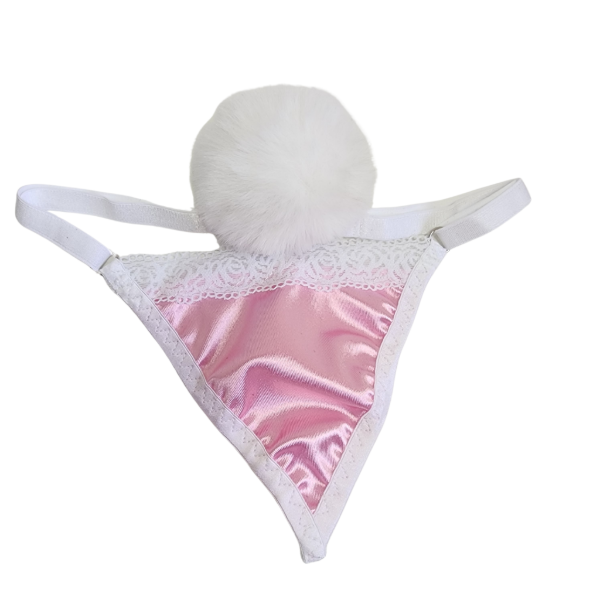 Producto - Tanga Petplay rosa - hilo dental con pompon