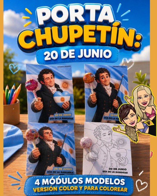 Producto - PORTA CHUPETINES. 20 DE JUNIO